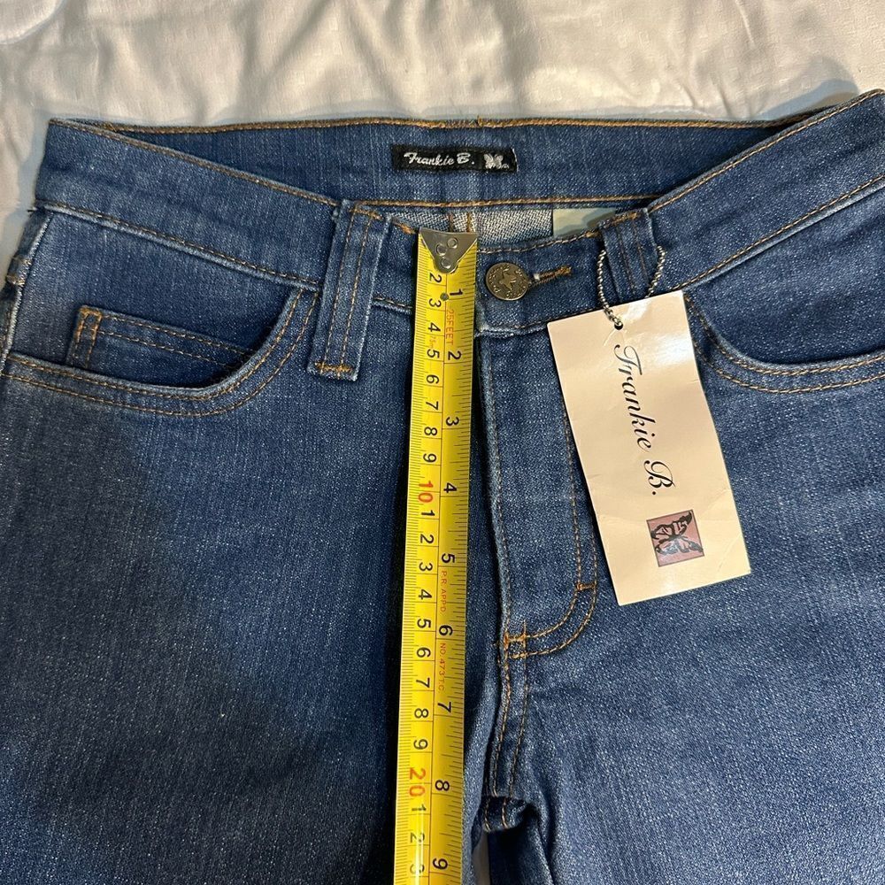 Frankie b Jeans Size 2, Inseam: 34 Inches. patchwork bootcut - Picture 5 of 14
